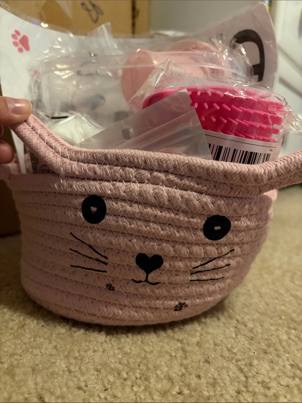 Pink Cat Gift Basket!